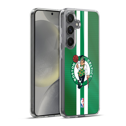 NBA Boston Celtics Stripes Soft Gel Case for Samsung Galaxy S24+ 5G & MagSafe