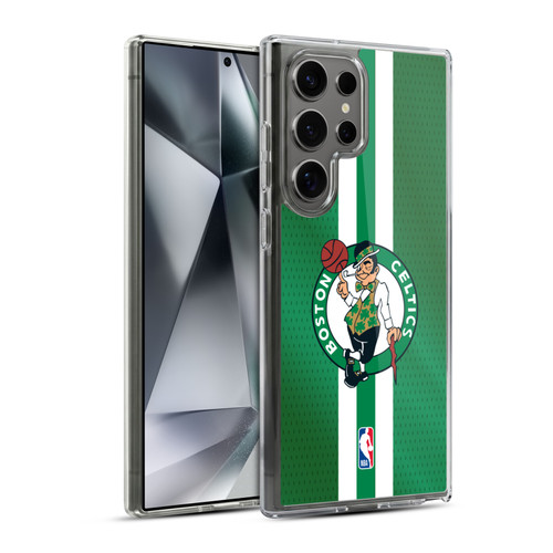 NBA Boston Celtics Stripes Soft Gel Case for Samsung Galaxy S24 Ultra 5G & MagSafe
