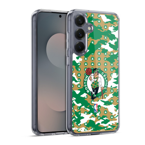 NBA Boston Celtics Camouflage Soft Gel Case for Samsung Galaxy S25 & MagSafe