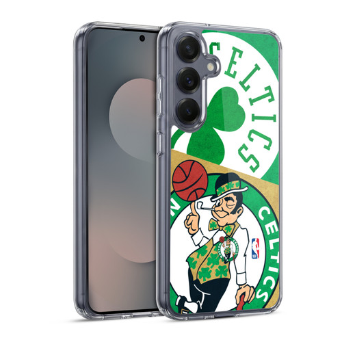 NBA Boston Celtics Half Oversized Soft Gel Case for Samsung Galaxy S25 & MagSafe