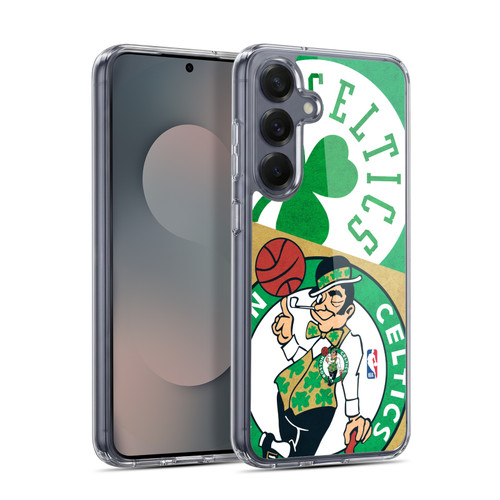 NBA Boston Celtics Half Oversized Soft Gel Case for Samsung Galaxy S25 & MagSafe