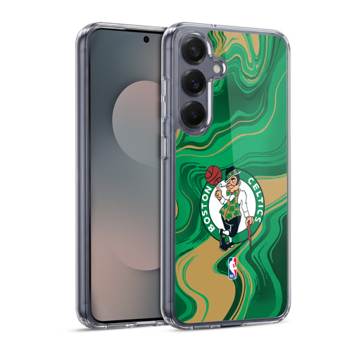 NBA Boston Celtics Marble Agates Soft Gel Case for Samsung Galaxy S25 & MagSafe
