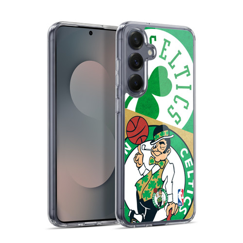 NBA Boston Celtics Half Oversized Soft Gel Case for Samsung Galaxy S25+ & MagSafe
