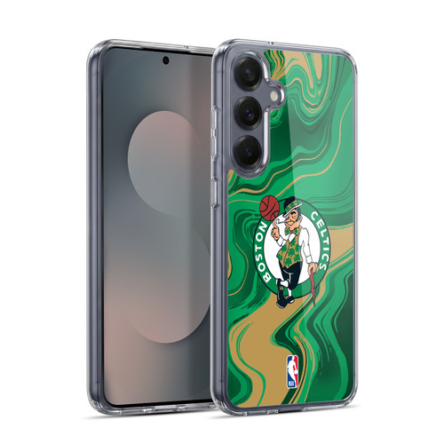 NBA Boston Celtics Marble Agates Soft Gel Case for Samsung Galaxy S25+ & MagSafe