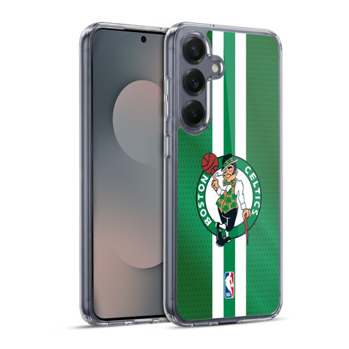 NBA Boston Celtics Stripes Soft Gel Case for Samsung Galaxy S25+ & MagSafe