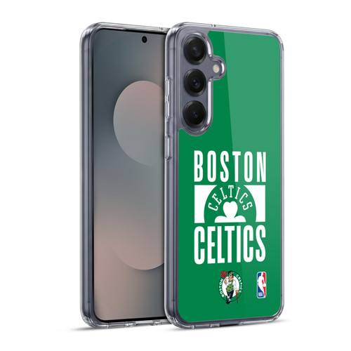 NBA Boston Celtics Typography Soft Gel Case for Samsung Galaxy S25+ & MagSafe