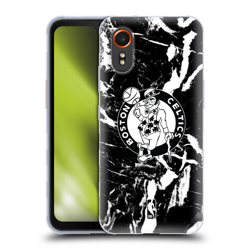NBA Boston Celtics Black Marble Soft Gel Case for Samsung Galaxy Xcover7 5G