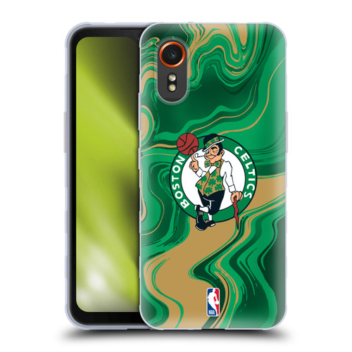 NBA Boston Celtics Marble Agates Soft Gel Case for Samsung Galaxy Xcover7 5G
