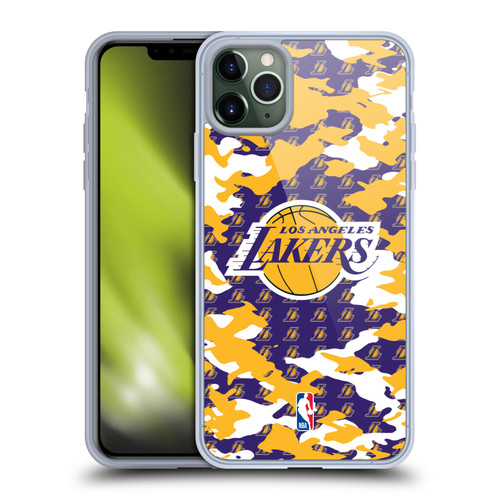 NBA Los Angeles Lakers Camouflage Soft Gel Case for Apple iPhone 11 Pro Max & MagSafe