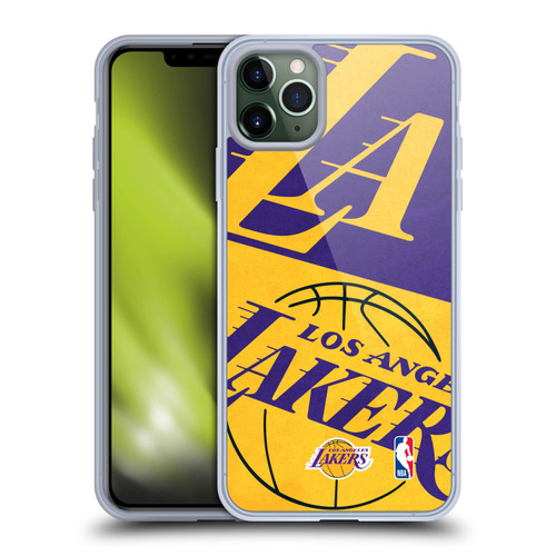 NBA Los Angeles Lakers Half Oversized Soft Gel Case for Apple iPhone 11 Pro Max & MagSafe