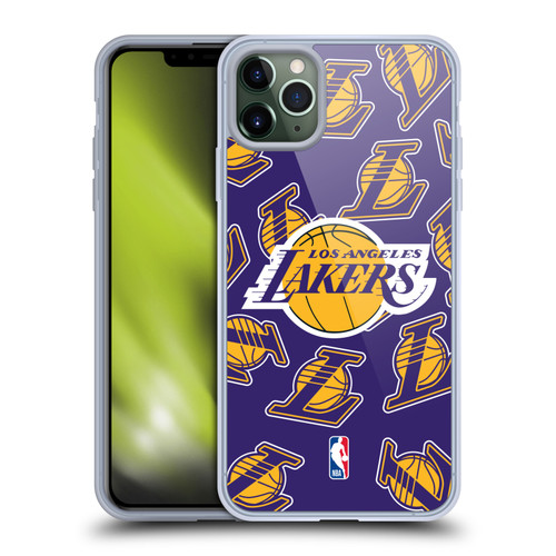 NBA Los Angeles Lakers Patterns Soft Gel Case for Apple iPhone 11 Pro Max & MagSafe