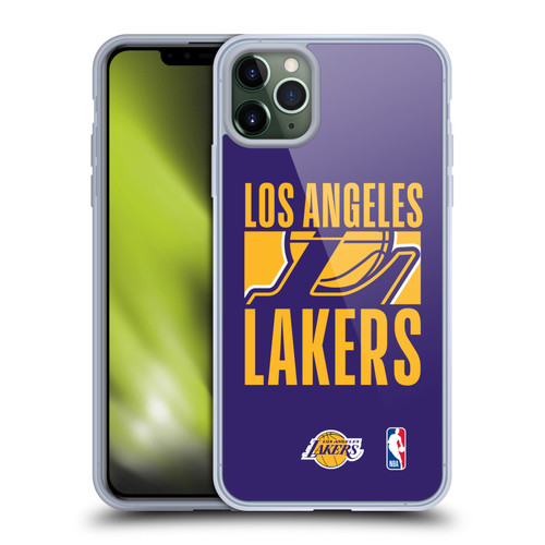 NBA Los Angeles Lakers Typography Soft Gel Case for Apple iPhone 11 Pro Max