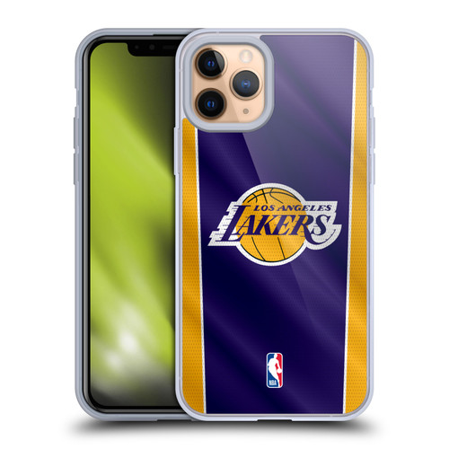 NBA Los Angeles Lakers Vertical Banner Soft Gel Case for Apple iPhone 11 Pro