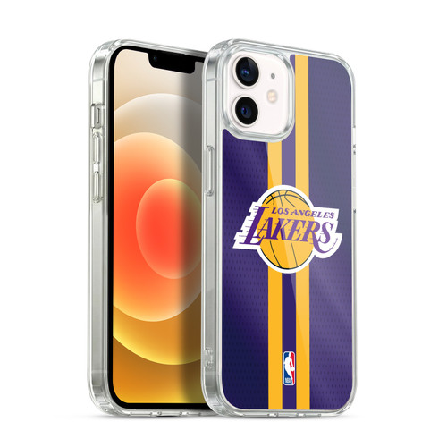 NBA Los Angeles Lakers Stripes Soft Gel Case for Apple iPhone 12 / iPhone 12 Pro & MagSafe