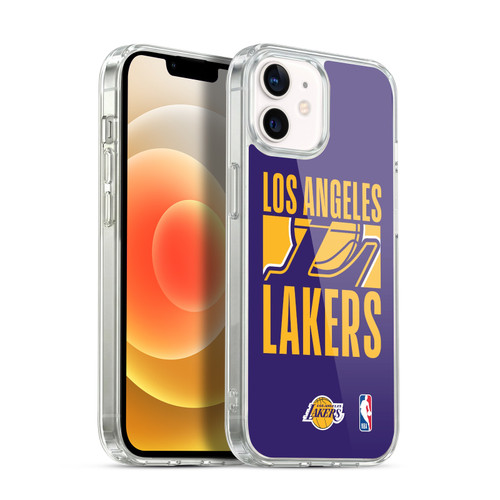 NBA Los Angeles Lakers Typography Soft Gel Case for Apple iPhone 12 / iPhone 12 Pro & MagSafe