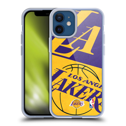 NBA Los Angeles Lakers Half Oversized Soft Gel Case for Apple iPhone 12 Mini & MagSafe