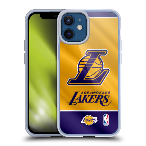 NBA Los Angeles Lakers Horizontal Banner Soft Gel Case for Apple iPhone 12 Mini & MagSafe