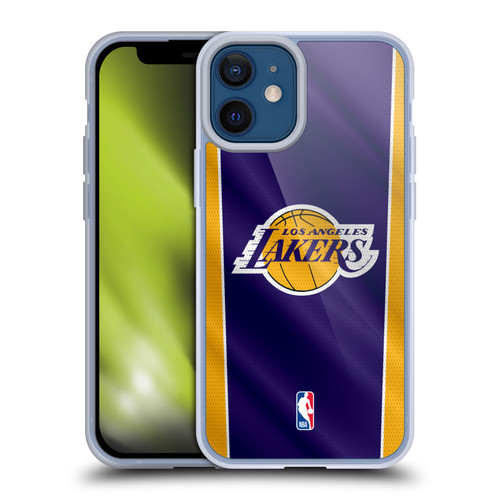 NBA Los Angeles Lakers Vertical Banner Soft Gel Case for Apple iPhone 12 Mini
