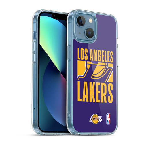 NBA Los Angeles Lakers Typography Soft Gel Case for Apple iPhone 13 Mini & MagSafe