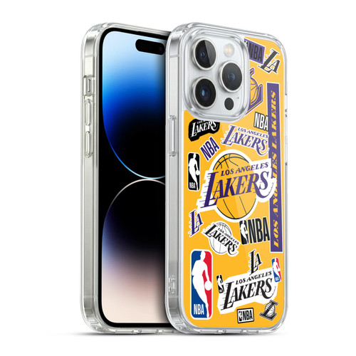 NBA Los Angeles Lakers Sticker Collage Soft Gel Case for Apple iPhone 13 Pro & MagSafe
