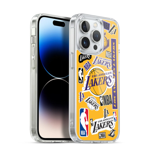 NBA Los Angeles Lakers Sticker Collage Soft Gel Case for Apple iPhone 13 Pro & MagSafe