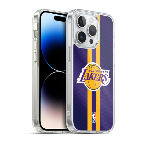 NBA Los Angeles Lakers Stripes Soft Gel Case for Apple iPhone 13 Pro & MagSafe