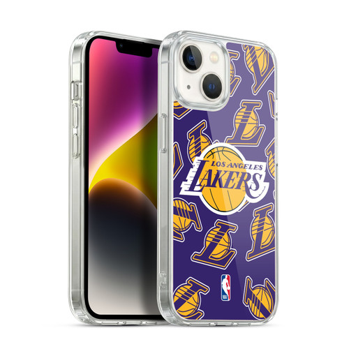 NBA Los Angeles Lakers Patterns Soft Gel Case for Apple iPhone 14