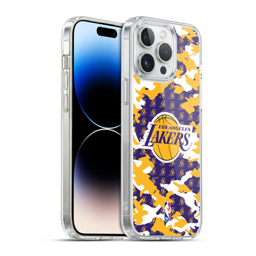 NBA Los Angeles Lakers Camouflage Soft Gel Case for Apple iPhone 14 Pro Max & MagSafe