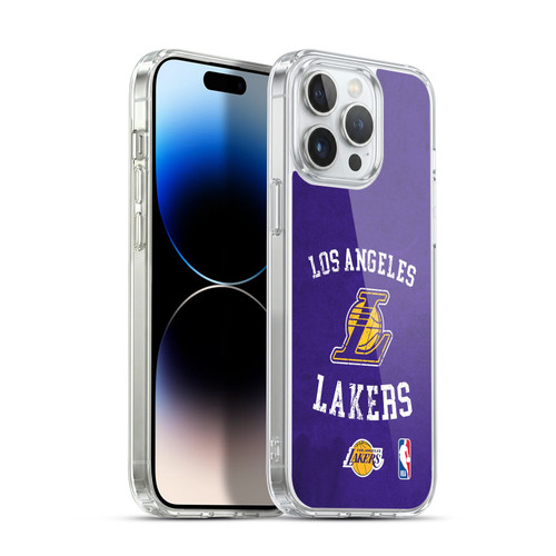 NBA Los Angeles Lakers Distressed Soft Gel Case for Apple iPhone 14 Pro Max & MagSafe