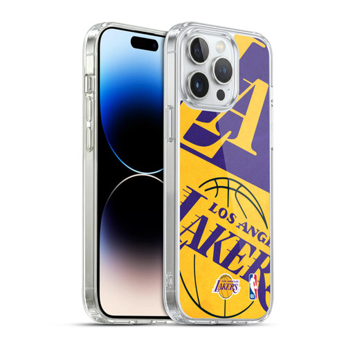 NBA Los Angeles Lakers Half Oversized Soft Gel Case for Apple iPhone 14 Pro Max & MagSafe