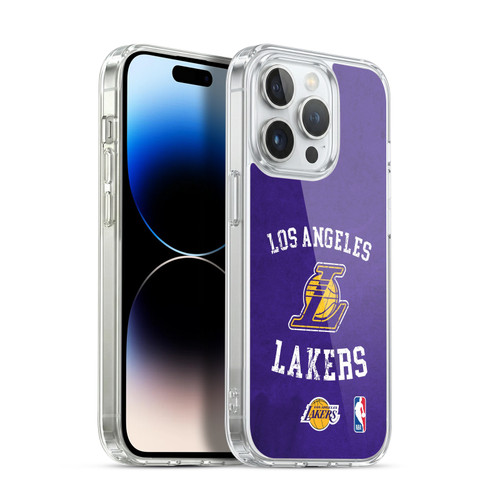 NBA Los Angeles Lakers Distressed Soft Gel Case for Apple iPhone 14 Pro & MagSafe