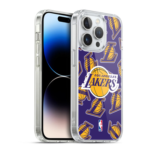 NBA Los Angeles Lakers Patterns Soft Gel Case for Apple iPhone 14 Pro & MagSafe