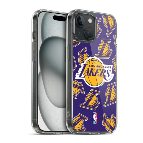 NBA Los Angeles Lakers Patterns Soft Gel Case for Apple iPhone 15 & MagSafe