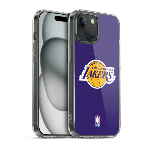 NBA Los Angeles Lakers Plain Soft Gel Case for Apple iPhone 15 & MagSafe