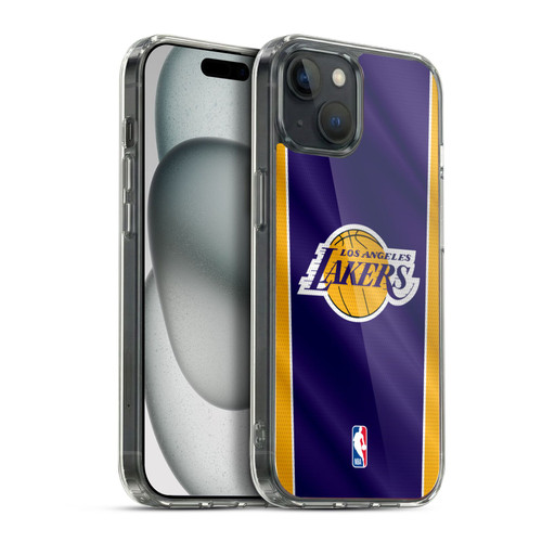 NBA Los Angeles Lakers Vertical Banner Soft Gel Case for Apple iPhone 15 Plus & MagSafe