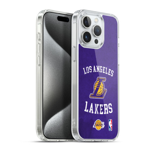 NBA Los Angeles Lakers Distressed Soft Gel Case for Apple iPhone 15 Pro Max & MagSafe