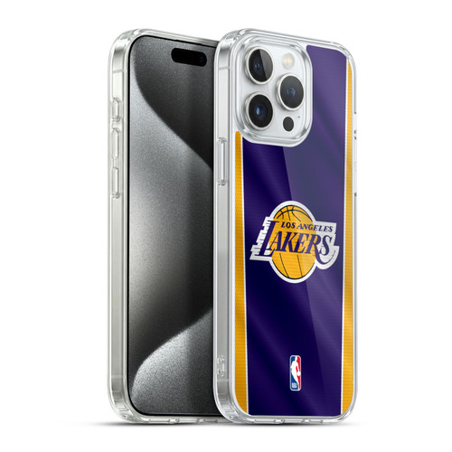 NBA Los Angeles Lakers Vertical Banner Soft Gel Case for Apple iPhone 15 Pro Max & MagSafe