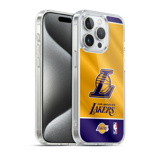 NBA Los Angeles Lakers Horizontal Banner Soft Gel Case for Apple iPhone 15 Pro & MagSafe