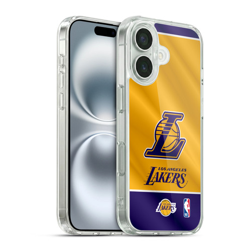 NBA Los Angeles Lakers Horizontal Banner Soft Gel Case for Apple iPhone 16 & MagSafe