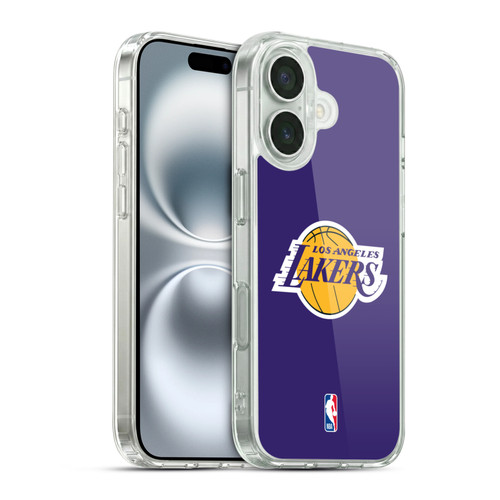 NBA Los Angeles Lakers Plain Soft Gel Case for Apple iPhone 16 & MagSafe