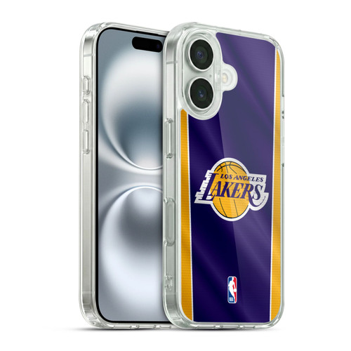 NBA Los Angeles Lakers Vertical Banner Soft Gel Case for Apple iPhone 16 & MagSafe