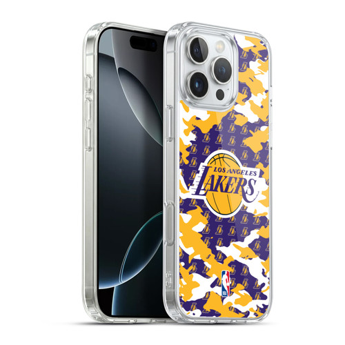 NBA Los Angeles Lakers Camouflage Soft Gel Case for Apple iPhone 16 Pro Max & MagSafe