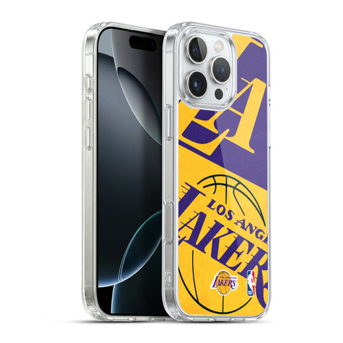 NBA Los Angeles Lakers Half Oversized Soft Gel Case for Apple iPhone 16 Pro Max & MagSafe