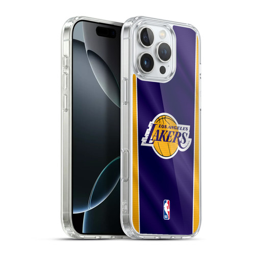 NBA Los Angeles Lakers Vertical Banner Soft Gel Case for Apple iPhone 16 Pro Max & MagSafe