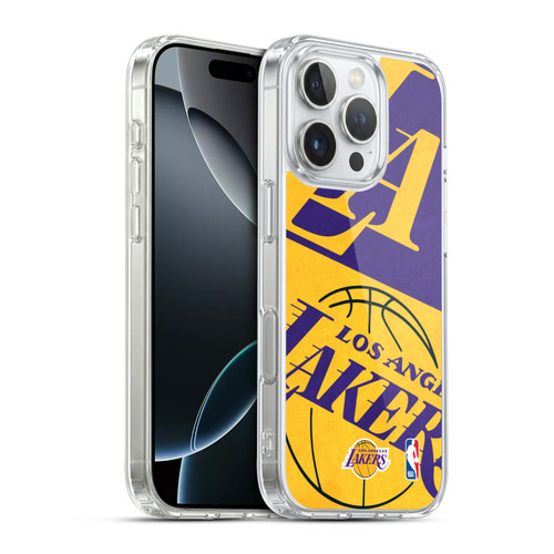 NBA Los Angeles Lakers Half Oversized Soft Gel Case for Apple iPhone 16 Pro & MagSafe