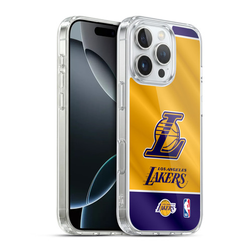 NBA Los Angeles Lakers Horizontal Banner Soft Gel Case for Apple iPhone 16 Pro & MagSafe