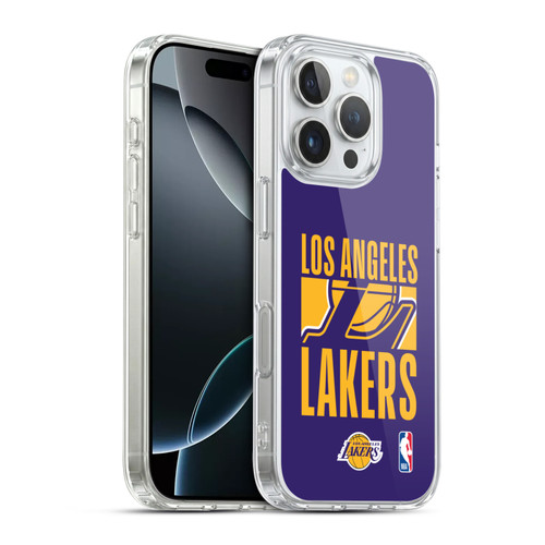 NBA Los Angeles Lakers Typography Soft Gel Case for Apple iPhone 16 Pro & MagSafe