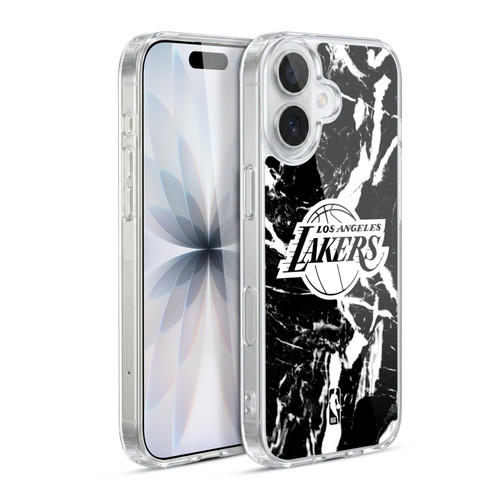 NBA Los Angeles Lakers Black Marble Soft Gel Case for Apple iPhone 17