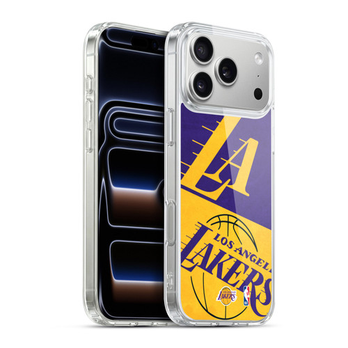 NBA Los Angeles Lakers Half Oversized Soft Gel Case for Apple iPhone 17 Pro Max