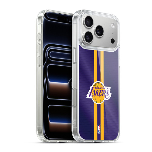 NBA Los Angeles Lakers Stripes Soft Gel Case for Apple iPhone 17 Pro Max